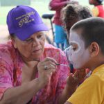 Aboriginal Elder, Aunty Munya Andrews, Face Painting