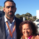 Evolve Co-Director Munya Andrews with Retired Sydney Swans footballer Adam Goodes