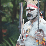 Indigenous Man in Body Paint