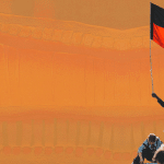 Allies waiving the Aboriginal Flag and standing up for First Nations people
