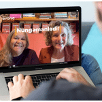 Picture of Aunty Munya and Carla in a laptop delivering a webinar