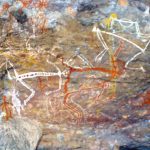Aboriginal rock art telling Dreamtime stories