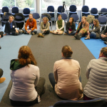 Aunty Munya speaking in a Yarning Circle