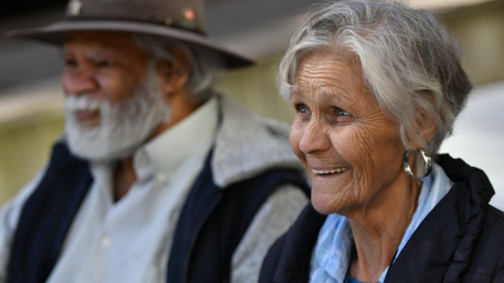Why is Aboriginal life expectancy so low? Picture of an elderly Indigenous man and woman.