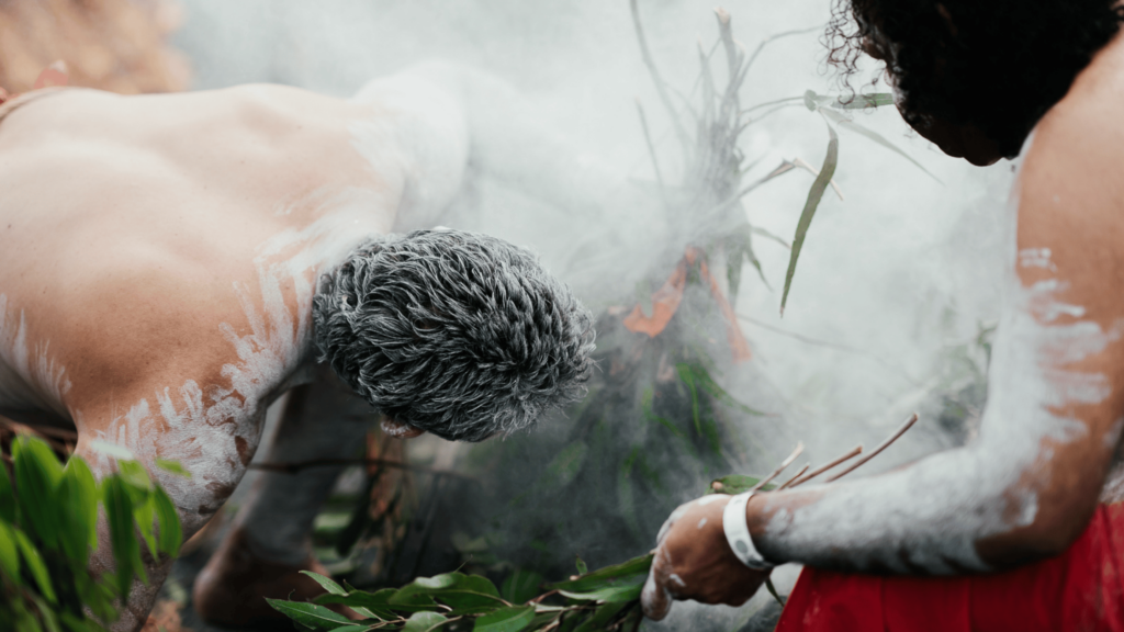 January 26: Two Pivotal Moments in Our True History Evolve Communities Aboriginal men smoking ceremony