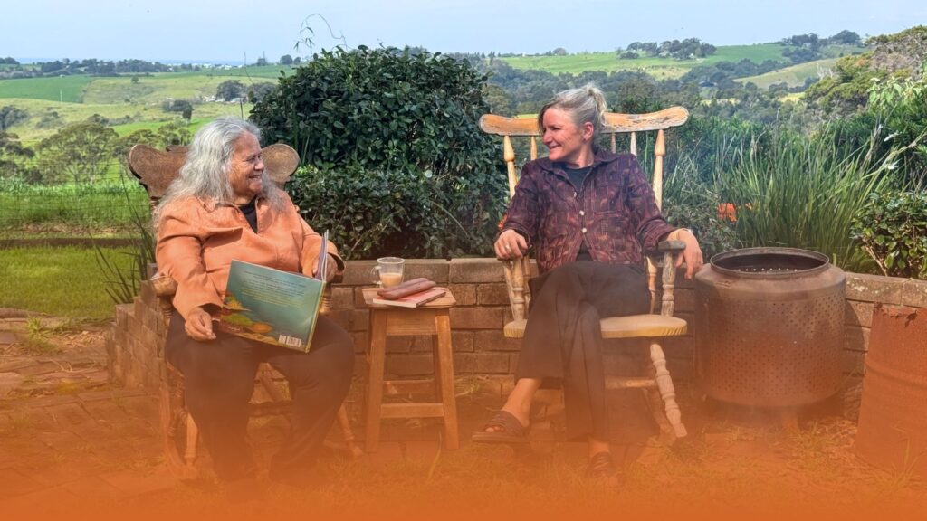 A deeply focused and warm conversation between Aunty Munya Andrews and Carla Rogers